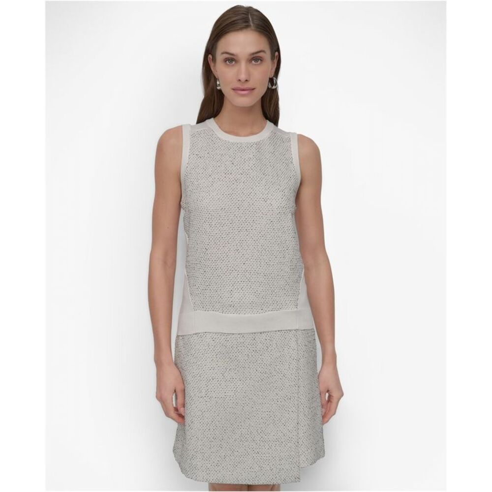 DKNY Womens Sleeveless Mixed Media Tank Top, NWT